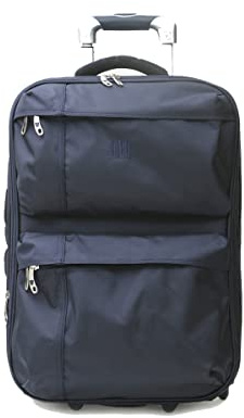 BIBA | Valise de Voyage Type Trolley, Valise Cabin Meri G MG20, Poignée Trolley, Fermeture Zippée, Polyester+ABS, Couleur Bleu Marine