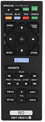 RMT-VB201U DVD Remote Control Replacement for Blu-Ray BDP-BX370 BDP-S1700 BDP-S3700