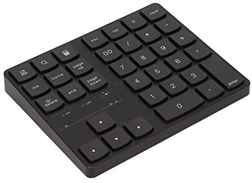 VBESTLIFE Tastierino Numerico Wireless, 35 Tasti Calcolatrice Bluetooth Ergonomica da 2,4 GHz, Tastierino Numerico per Contabilità Finanziaria Silenziosa da 250 MAh, per Laptop PC Desktop