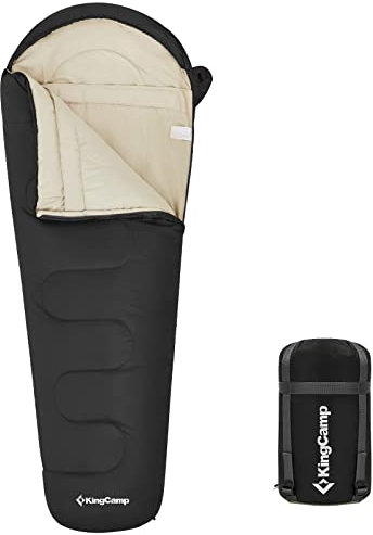 KingCamp Mumienschlafsack, 3-4 Jahreszeiten, Campingschlafsack für Erwachsene und Kinder, Schlafsack für Jungen, Mädchen, Junioren, warm, tragbar, große Kälte, für Camping, Wandern, Outdoor
