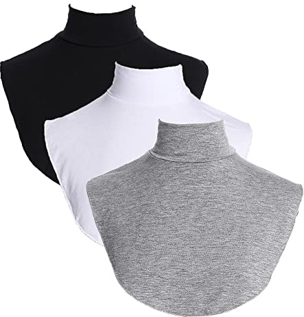 Elegtiskas Modal Fake Turtleneck Detachable Dickey Collar Turtleneck Top Half Shirt Blouse Fake Collar