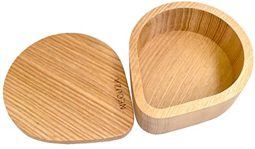 NEOUZA Coffee Round Paper Filter Container Shower Screen Holder for Espresso Machine Portafilter Moka Pot AeroPress, White Ash