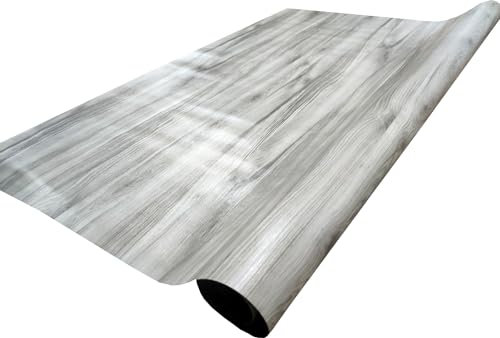 Suelo de Vinilo Para Instalar en Rollo | Suelo PVC Decorativo Hogar, Cocina, Baño, Salón | Suelo Efecto Madera | Suelo PVC Cerezo | Suelo PVC Wengué| Suelo PVC Haya (140_x_500_CM, GRIS)