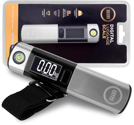 Digital Luggage Scale capacity 50kg with Tape Measure Backlit LCD Display, Travel Bag Hanging Weighing Scale, Portable Accurate Luggage scale for Suitcases