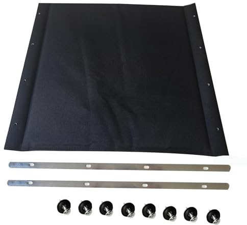 Migeek 40,6 cm Rollstuhl-Ersatzsitz, Ersatzteile mit Hardware, Nylonsitz, Schwarz (16 x 16)