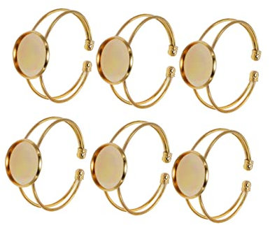 AOKWAWALIY 6stücke Rundplatte Kupfer Y-form Diy Armbänder Mit Verstellbarem Design Für Schmuckherstellung Gold