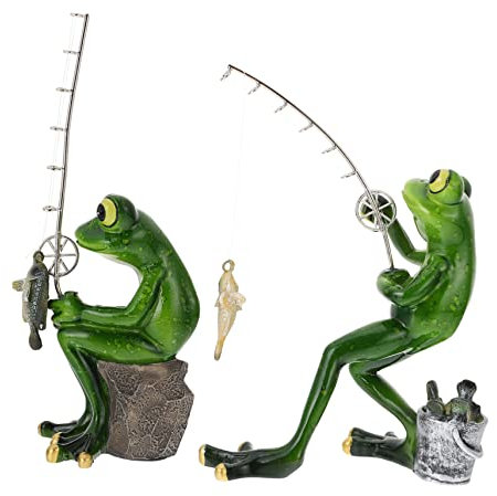 CIYODO Gartenfroschdekoration Aus Harz Froschstatue Froschornament Praktische Gartendekoration Feine Details Dekoration