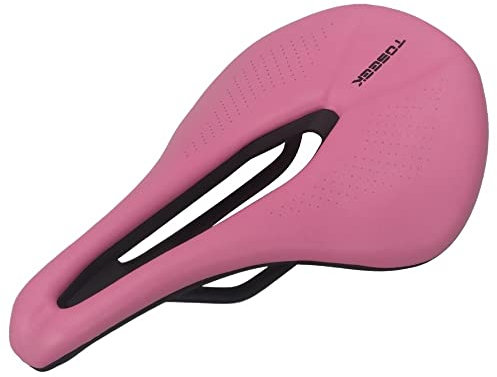 WANGBINGXING Fahrrad Sattel Ultraleicht atmungsaktiv MTB Roadbike -Sattelkomponenten Fahrradsattel Herren(Pink Bicycle Seat)