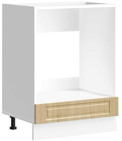Gecheer Herdumbauschrank, Küchenzeile, Küchenschrank, Küchenblock, Porto Sonoma-Eiche Holzwerkstoff 60 x 46 x 81,5 cm (B x T x H)