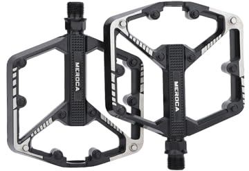 CHADWICK High-Performance Bicycle Pedals – CNC Aluminum Alloy MTB Pedals with Sealed Bearings for Road, Mountain, and BMX Bikes (Black, Dual DU Bushings)