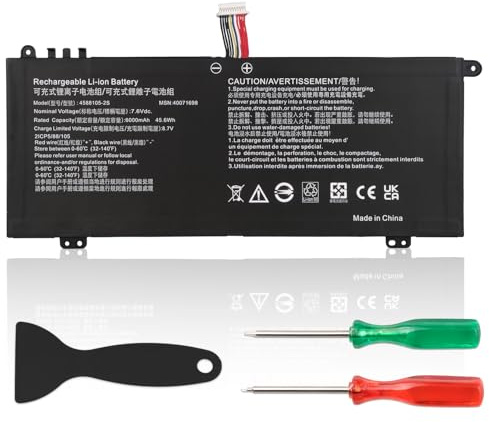 4588105-2S 40071698 Battery Compatible with Dynabook Satellite Pro C50-H C50-E C50D-B C40-G C40-H C50-H-108 C50-H-103 C50D-B-115, MEDION Akoya E15403, 40072215 4588106 4588106 2S [7,6V 45.6Wh]