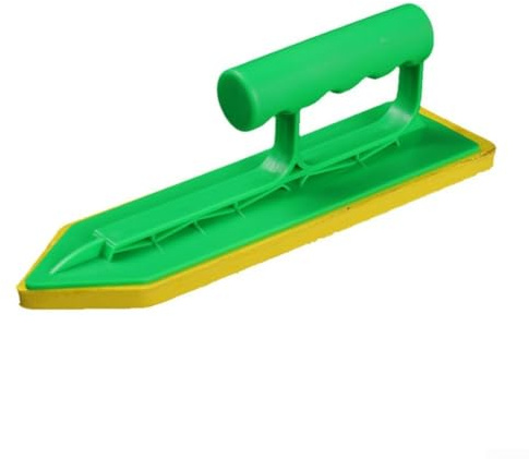 Paleta de esponja para calafateo de azulejos para material EVA, herramienta manual para constructores, albañiles, cubo de yeso, 230 x 65 x 10 mm, verde y amarillo