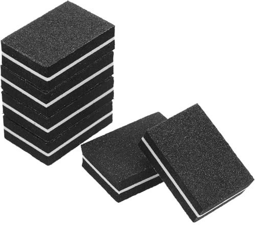 Générique Limes à Ongles Mini Bloc Double Face 50 Pièces Mousse Noire Ponçage Pédicure Manucure Usage Professionnel et Domicile