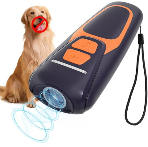 Honey Paws Anti-Bell-Gerät für Hunde, Ultraschall-Abschreckungsgerät gegen Hundebellen, Hunderindenstopper für Hunde, 15 m Reichweite, Wiederaufladbar Ultraschall-Bellstopper drinnen draußen