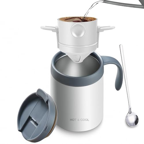 Bärbar Pour-Over kaffebryggare set för resor, camping, kontor och backpacking - enkel bryggning av handkaffekopp för färskt kaffe var som helst