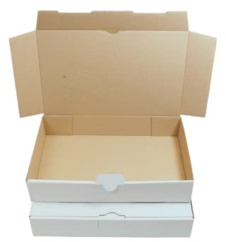 MyPack 100x Maxibriefkartons Versandkartons Faltschachtel Faltkarton Maxibrief Karton 180 x 130 x 45, Weiß, MB-2