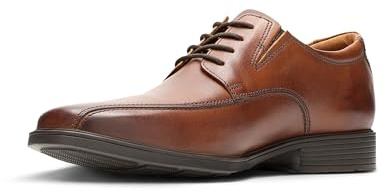 Clarks Tilden Walk, Scarpe Stringate Uomo, Dark Tan Leather, 49 EU