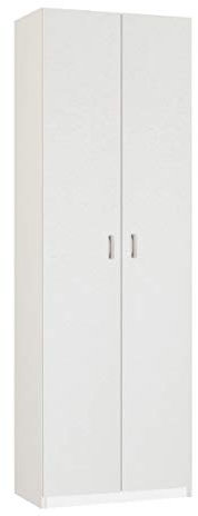 MUEBLES PITARCH | Armario Multiusos 2 Puertas para Limpieza, cocinas, galerias, 4 Huecos, 2 Estantes Regulables, 180x60x35cm (Alto x Ancho x Fondo) Blanco, Colección Tibet