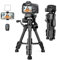 JOILCAN Mini Trípode para Cámara Portátil 63.5cm, Compacto de Aluminio Trípode Movil con Control Remoto & Soporte para Teléfono，Tripode Viaje con Cabeza de Bola para Cámara DSLR/Videocámara/Proyector