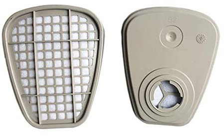 1 Paio di Cartucce Filtranti per Copertura Gas 6001 per Protezione Respiratoria, Cartucce Filtranti per Gas Chimiche Riutilizzabili