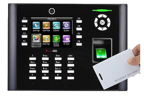 Pointage En Machine, Iclock680 tcp/ip USB système de contrôle d'accès de porte de serveur web de contrôle d'accès de temps d'empreinte digitale avec caméra Horloge De Pointage De Bureau(Color:IClock68