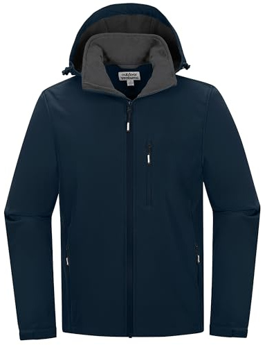 Outdoor Ventures Softshelljacka herr vattentät lätt övergångsjacka, juwel blå, XL