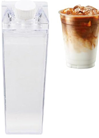 Boîte en carton pour lait, Bouteille d'eau en carton pour lait | Bouteille en carton de lait réutilisable carrée portable,Bouteille de jus, tasse en carton de lait à f