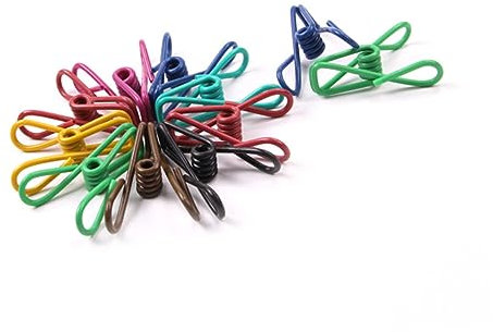 TOPBATHY 10stücke Teiliges Bunte Metallklammern Beschichtung Multifunktionale Clips Zum Wäscheaufhängen Beutelverschließen Und Organisieren Robust Kratzfrei Farblich Sortiert