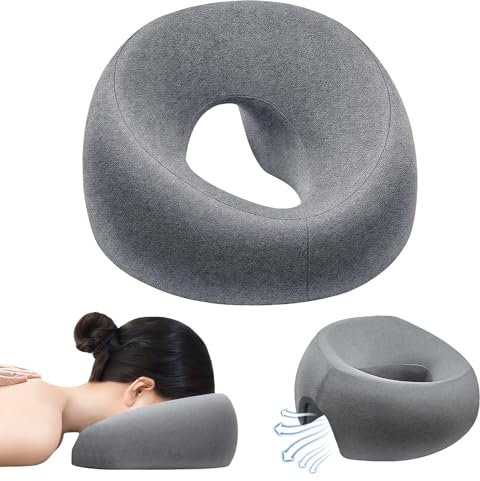 Massagekissen für Massageliege, professionelle Kopfstütze für Gesichtsmassagen nach unten, Kopfstütze für Heimmassage, Memory-Schaum, Körpermassage, Grau