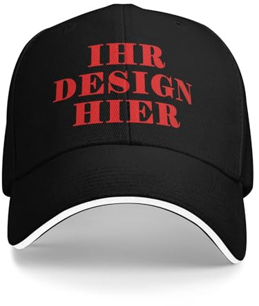 Tingwei personalisiert Cap personalisierte Basecap personalisiertes Cap mit Foto/Logo/Text gestalten Cap selbst gestalten Basecap,verstellbare Trucker-Kappe, lässige Sonnenschild-Kappe als Geschenk
