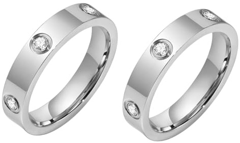 RIXERKOC Liebe Freundschaft Ringe Damen 18K Gold plattiert Edelstahl Versprechen Ring mit Stein Hochzeit Band Schmuck Muttertag Valentinstag Geburtstag Geschenke für Frauen Mädchen