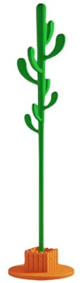 AZCKU Appendiabiti da Terra a Design Cactus Attaccapanni Autoportante con Base Circolare 42cm 8 Ganci Regolabili per Abbigliamento, Cappelli, Sciarpa, per Ingresso, Ufficio, Verde
