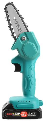 Toyvian Mini Motosega Batteria Senza Fili Per Taglio Motosega Elettrica Leggera Tagliente in Acciaio Resistente Impugnatura Comoda Per Uso Da Giardino