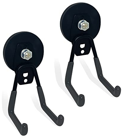 Acfruits Magnetischer Haken 9.9kg Ø66mm Werkstatt Garten Organizer | NeodymMagnet,Rostfrei,Pulverbeschichtet,Werkstatt,Garten,Außenbereich,Elektrowerkzeug,Organizer,Klebemagnet
