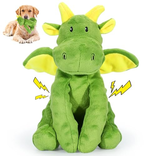 LYMIN Squeaky Plush Dog Toy with Crinkle Paper - Indestructible Interactive Teething Toys for Small & Medium Breed Dogs - Gift for Christmas Birthday