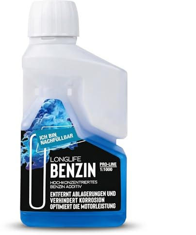 LIFETIME Longlife Benzin Additiv Pro-Line | Motorreiniger Benzin & Korrosionsschutz | 1x Flasche reicht für 250l Benzin | Erweiterte Schutzformel, Optimale Leistung & weniger Verbrauch - 250ml