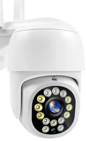 Övervakningskamera, 5MP IP CCTV Säkerhetsskydd Cam 1080P PTZ Outdoor Auto Tracking 4X Digital Zoom Mini Övervakningskamera Nattversion