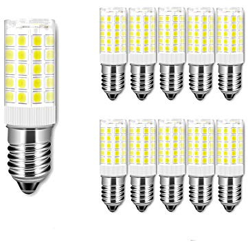 ENGEYA 10er Pack 5W E14 LED Birnen,SMD 2835 5 Watt Mais Leuchtmittel,Kaltweiß 6000k AC 220-240V 500 Lumen,Energiesparlampe,ersetzt 50W Glühlampen,Nicht Dimmbar