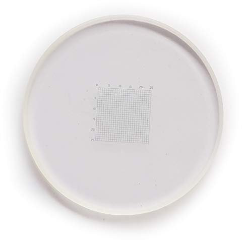 0,2 mm Netzförmiges Mikroskop Okular Mikrometer Netz Form Okular Lineal Slides Messmikroskop Mikrometer Kalibrierung für Mikroskop Bühne Okular Objektiv