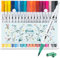 Ohuhu Pennarelli Doppia Punta, 36 Brush Pen Lettering, Pennarelli Punta Fine per Adulti Artisti, per Colorare, Scrittura, Calligrafia, Mandala, Disegni, Schizzi, 0,4 e 1-2 mm