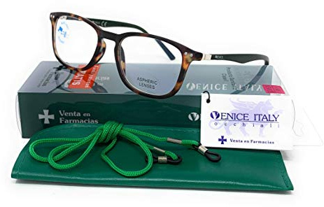 Blaulichtfilter lesebrille anti blaulicht. Computerbrille Professional Für herren damen gamer brille venice (Demi Grün, +1.00)