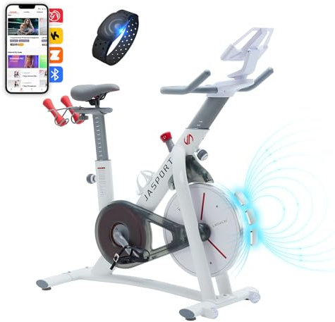 JASPORT S3 Heimtrainer Ergometer für Zuhause – Leises Fitnessbike mit Magnetbremse & Riemenantrieb, ideal für tägliches Cardiotraining im Home Gym, App-kompatibel mit Zwift & Kinomap