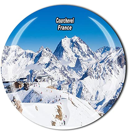 Courchevel Francia magnete da frigorifero da viaggio in cristallo souvenir da frigorifero magnetico collezione di adesivi