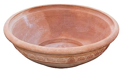 Biscottini Terrakotta töpfe 103 x 103 x 35 cm | Pflanzentopf Gross Made in Italy | Terracotta blumentopf groß | Terracotta Topf für den Garten
