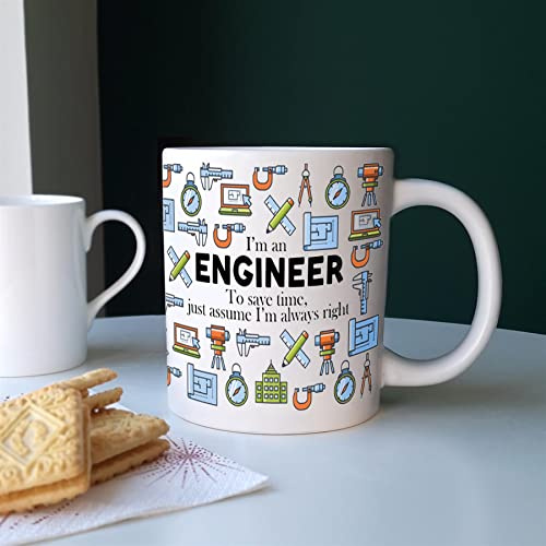 Purely Home Extra Large Big Engineer Mug Fun Trades Gift - Jumbo White Coffee/Tea Present