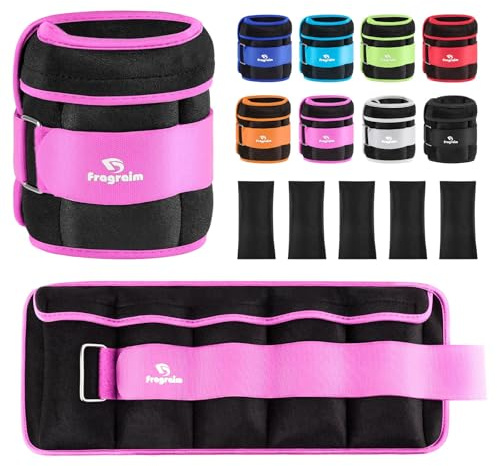 Poids Cheville Ajustables, Poids Poignet, 1-1,5/2/3/4/5/6/8/10 KG par Paire | Leste Cheville Avec des Poids Amovibles, Pour le Jogging, la Gymnastique, L'aérobic et la Thérapie Physique