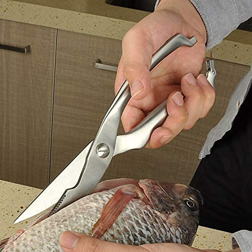 Forbici da Cucina, Cesoie da Cucina Pollo in Acciaio Inossidabile Cesoie Tagliate a Lisca di Pesce Apri Utensili da Cucina Chef Forbici per Pollame