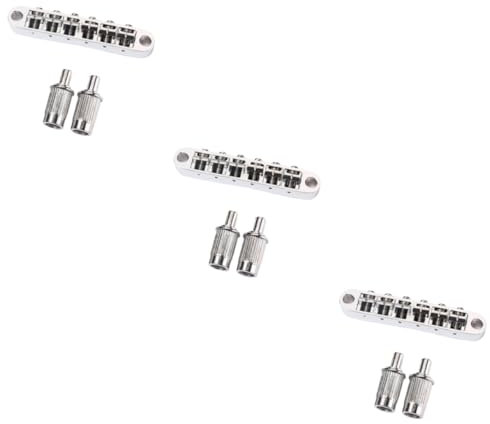 Toyvian 3St Aufkleber für den Gitarrenhals Zubehör Gitarrensteg Säule Zubehör für Gitarre akustische Gitarrenparts Gitarren-Sattelbrücke Brücke aus Palisander Mahagoni- Komponente