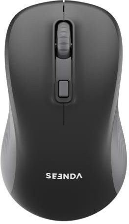 seenda Bluetooth Mouse, Wireless Mouse for Laptop - Dual Mode (Bluetooth + 2.4G USB) PC Mice Compatible with MacBook, Laptops, Computers, iPad, iPhone, Tablets - Black
