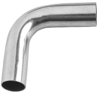 Abgasrohrleitungen Edelstahl Bogen 90 Grad Dornbogen 90° Rohrbogen Poliert Rohr Abgasbogen Edelstahl Auspuff Adapter(38mm)